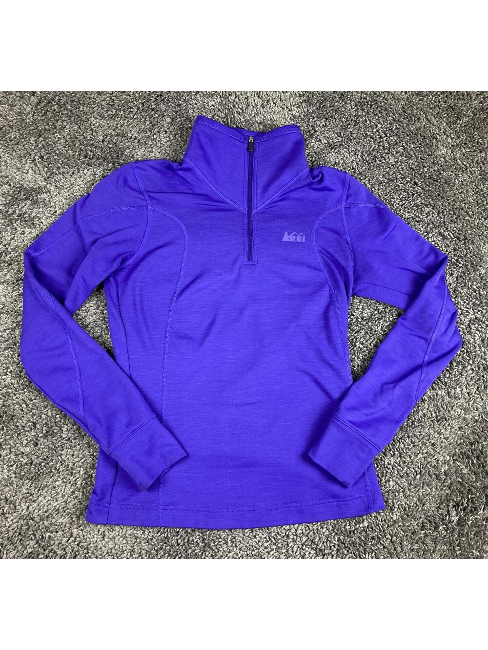 REI Plum Purple Quarter Zip Base Layer Top Women’s Size S